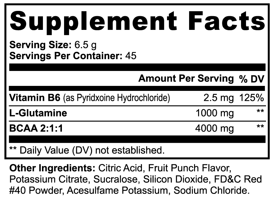 BCAA Muscle Punch (Fruit Punch)
